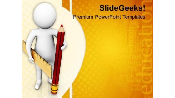 Use Pencil And Rubber PowerPoint Templates Ppt Backgrounds For Slides 0813