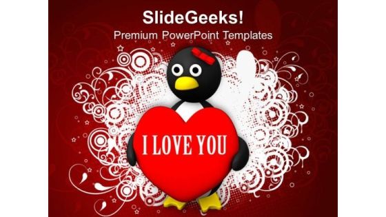 Valentine Penguin Shape Love PowerPoint Templates Ppt Backgrounds For Slides 0213 Valentine Penguin Shape Love PowerPoint Templates Ppt Backgrounds For Slides 0213