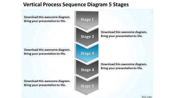 Vertical Process Sequence Diagram 5 Stages Business Plans PowerPoint Slides Vertical Process Sequence Diagram 5 Stages Business Plans PowerPoint Slides