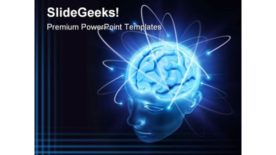 Vivid Brain Medical PowerPoint Template 0610