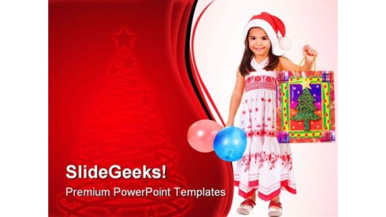 Waiting For Christmas Festival PowerPoint Templates And PowerPoint Backgrounds 0311