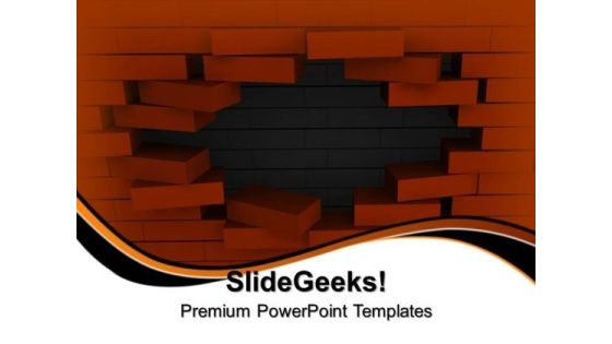 Wall Behind Broken Wall PowerPoint Templates And PowerPoint Themes 1012 Wall Behind Broken Wall PowerPoint Templates And PowerPoint Themes 1012