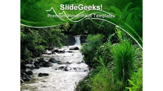 Water Fall Nature PowerPoint Background And Template 1210 Water Fall Nature PowerPoint Background And Template 1210