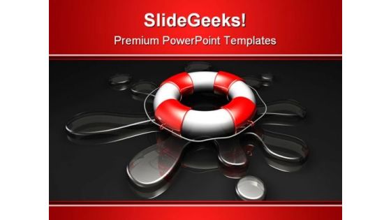 Water Rescue Global PowerPoint Template 1110