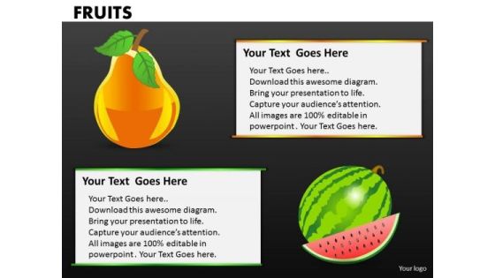 Watermellon And Pears PowerPoint Templates Watermellon And Pears PowerPoint Templates