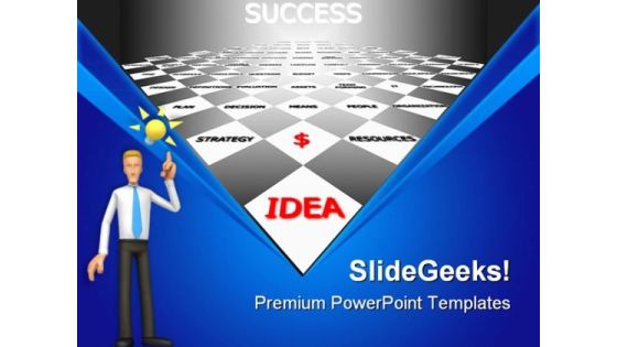 Way To Idea Success Business PowerPoint Templates And PowerPoint Backgrounds 0811 Way To Idea Success Business PowerPoint Templates And PowerPoint Backgrounds 0811