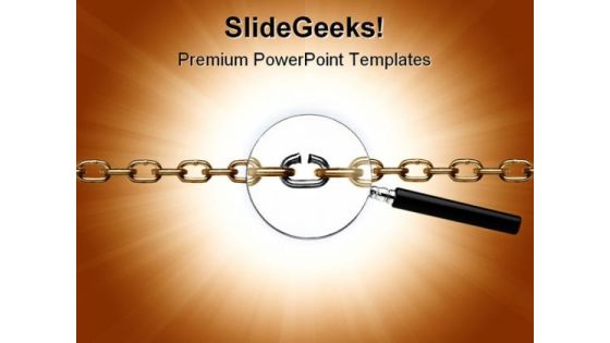 Weak Link Metaphor PowerPoint Background And Template 1210 Weak Link Metaphor PowerPoint Background And Template 1210