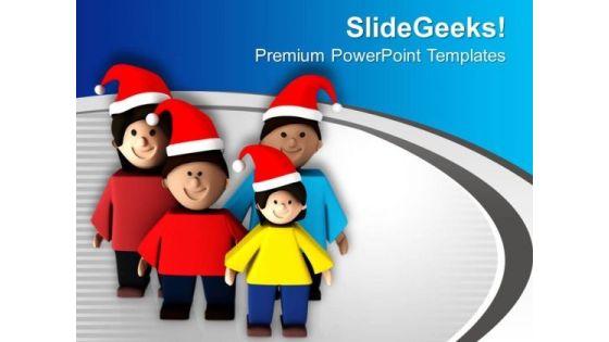 Wear Santa Cap And Enjoy Christmas PowerPoint Templates Ppt Backgrounds For Slides 0713 Wear Santa Cap And Enjoy Christmas PowerPoint Templates Ppt Backgrounds For Slides 0713