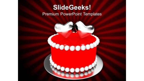 Wedding Cake With Hearts PowerPoint Templates Ppt Backgrounds For Slides 0713 Wedding Cake With Hearts PowerPoint Templates Ppt Backgrounds For Slides 0713