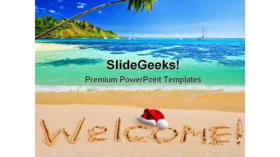 Welcome Christmas Holidays PowerPoint Backgrounds And Templates 0111