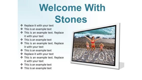 Welcome With Stones Beach PowerPoint Presentation Slides F Welcome With Stones Beach PowerPoint Presentation Slides F