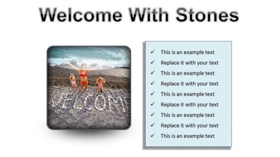 Welcome With Stones Beach PowerPoint Presentation Slides S Welcome With Stones Beach PowerPoint Presentation Slides S