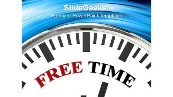 White Clock With Word Free Time PowerPoint Templates And PowerPoint Themes 1012 White Clock With Word Free Time PowerPoint Templates And PowerPoint Themes 1012