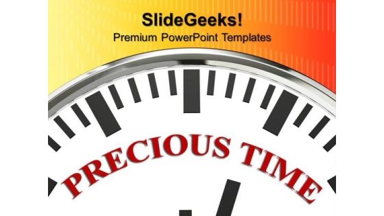 White Clock With Word Precious Time Planning PowerPoint Templates And PowerPoint Themes 0912 White Clock With Word Precious Time Planning PowerPoint Templates And PowerPoint Themes 0912