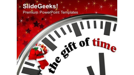 White Clock With Words The Gift Of Time PowerPoint Templates Ppt Backgrounds For Slides 1212 White Clock With Words The Gift Of Time PowerPoint Templates Ppt Backgrounds For Slides 1212