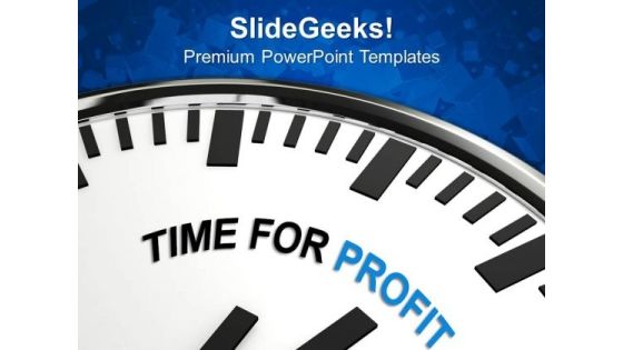 White Clock With Words Time For Profit PowerPoint Templates Ppt Backgrounds For Slides 0413 White Clock With Words Time For Profit PowerPoint Templates Ppt Backgrounds For Slides 0413