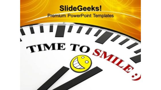 White Clock With Words Time To Smile Time Planing PowerPoint Templates And PowerPoint Themes 1012 White Clock With Words Time To Smile Time Planing PowerPoint Templates And PowerPoint Themes 1012