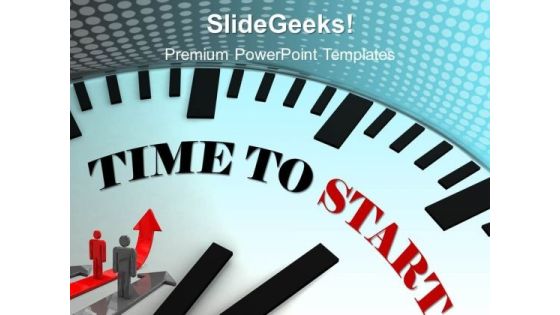 White Clock With Words Time To Start PowerPoint Templates And PowerPoint Themes 1112 White Clock With Words Time To Start PowerPoint Templates And PowerPoint Themes 1112