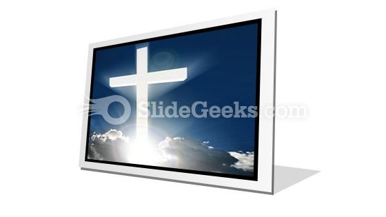 White Cross In Sky PowerPoint Icon F White Cross In Sky PowerPoint Icon F