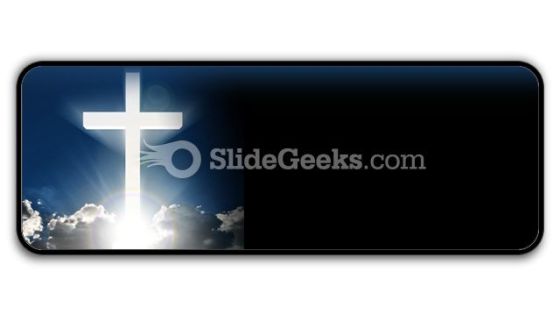 White Cross In Sky PowerPoint Icon R White Cross In Sky PowerPoint Icon R