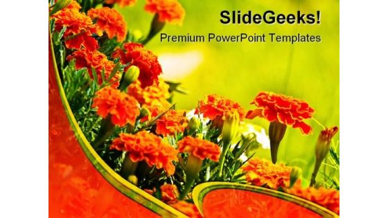 Wild Flowers Beauty PowerPoint Template 0610
