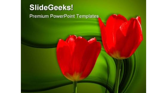 Wild Flowers Nature PowerPoint Template 0610 Wild Flowers Nature PowerPoint Template 0610