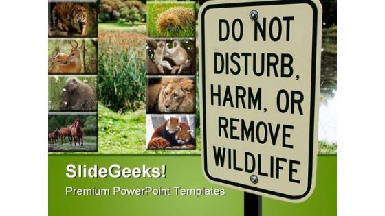 Wild Life Sign Animals PowerPoint Themes And PowerPoint Slides 0611 Wild Life Sign Animals PowerPoint Themes And PowerPoint Slides 0611