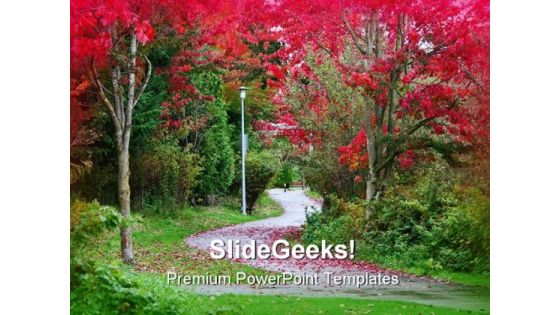 Winding Path Garden PowerPoint Templates And PowerPoint Backgrounds 0411 Winding Path Garden PowerPoint Templates And PowerPoint Backgrounds 0411