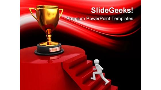 Winner Trophy Competition PowerPoint Templates And PowerPoint Backgrounds 0311
