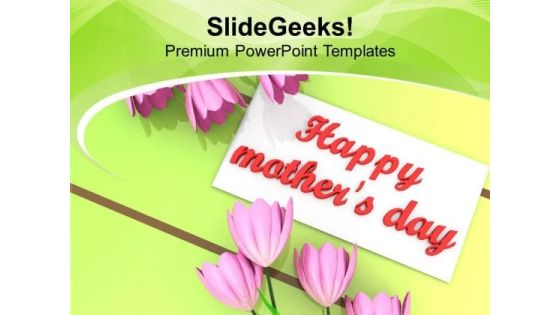 With Best Wishes Happy Mothers Day PowerPoint Templates Ppt Backgrounds For Slides 0513