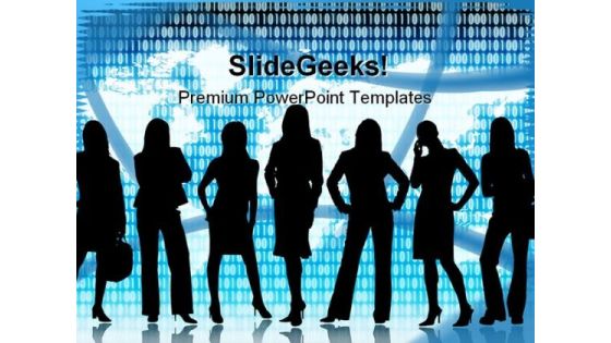 Woman Business PowerPoint Template 0810 Woman Business PowerPoint Template 0810