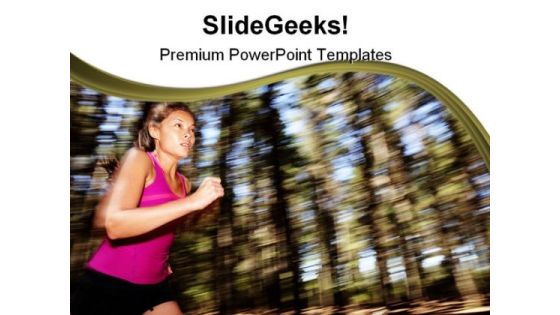 Woman Running Health PowerPoint Templates And PowerPoint Backgrounds 0411 Woman Running Health PowerPoint Templates And PowerPoint Backgrounds 0411