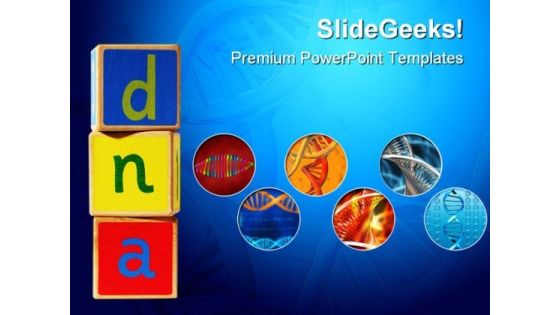 Wooden Blocks Dna Science PowerPoint Templates And PowerPoint Backgrounds 0211