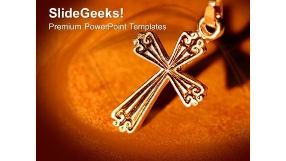 Wooden Cross Crucifix Church PowerPoint Templates And PowerPoint Themes 0712