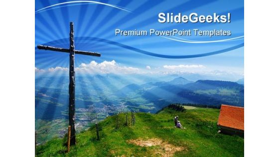 Wooden Cross Religion PowerPoint Themes And PowerPoint Slides 0411 Wooden Cross Religion PowerPoint Themes And PowerPoint Slides 0411