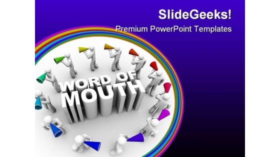 Word Of Mouth People PowerPoint Themes And PowerPoint Slides 0611 Word Of Mouth People PowerPoint Themes And PowerPoint Slides 0611