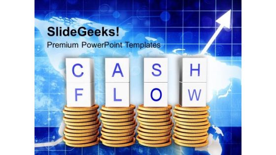 Words Cash Flow On Golden Coins PowerPoint Templates Ppt Backgrounds For Slides 0213 Words Cash Flow On Golden Coins PowerPoint Templates Ppt Backgrounds For Slides 0213