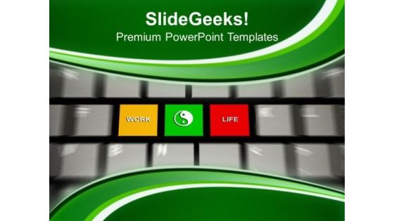 Work Life Balance Concept On Computer Keyboard PowerPoint Templates Ppt Backgrounds For Slides 0413 Work Life Balance Concept On Computer Keyboard PowerPoint Templates Ppt Backgrounds For Slides 0413