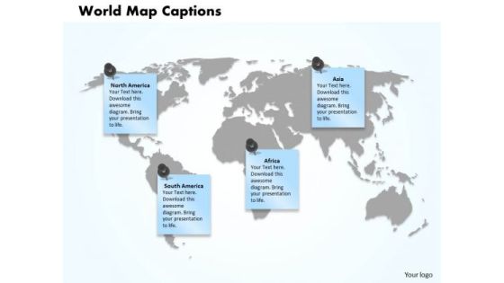 World Map Captions PowerPoint Presentation Template World Map Captions PowerPoint Presentation Template