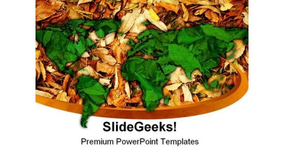 World Map Nature PowerPoint Themes And PowerPoint Slides 0411