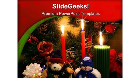 Xmas Spirit Christmas PowerPoint Template 0610