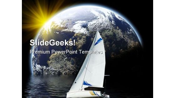 Yacht In Planet Earth PowerPoint Backgrounds And Templates 0111 Yacht In Planet Earth PowerPoint Backgrounds And Templates 0111