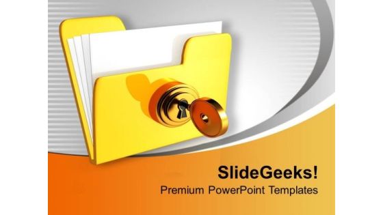 Yellow Computer Folder With Golden Key PowerPoint Templates Ppt Backgrounds For Slides 0313 Yellow Computer Folder With Golden Key PowerPoint Templates Ppt Backgrounds For Slides 0313