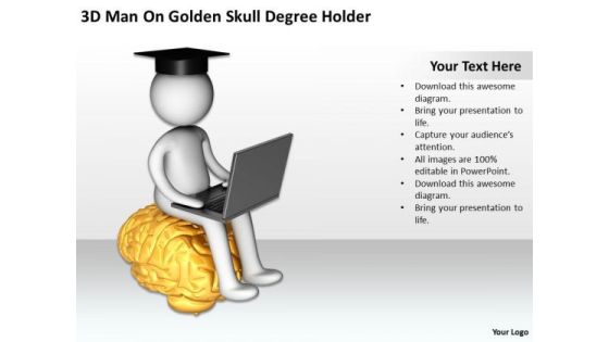 Young Business People On Golden Skull Degree Holder PowerPoint Templates Ppt Backgrounds For Slides Young Business People On Golden Skull Degree Holder PowerPoint Templates Ppt Backgrounds For Slides
