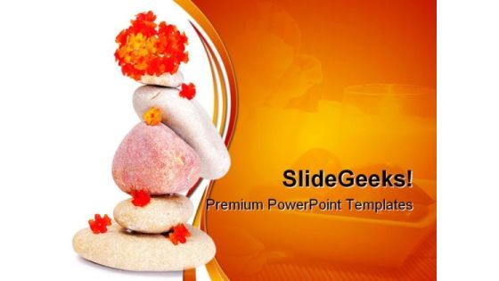 Zen Stones And Flowers Beach PowerPoint Themes And PowerPoint Slides 0411 Zen Stones And Flowers Beach PowerPoint Themes And PowerPoint Slides 0411